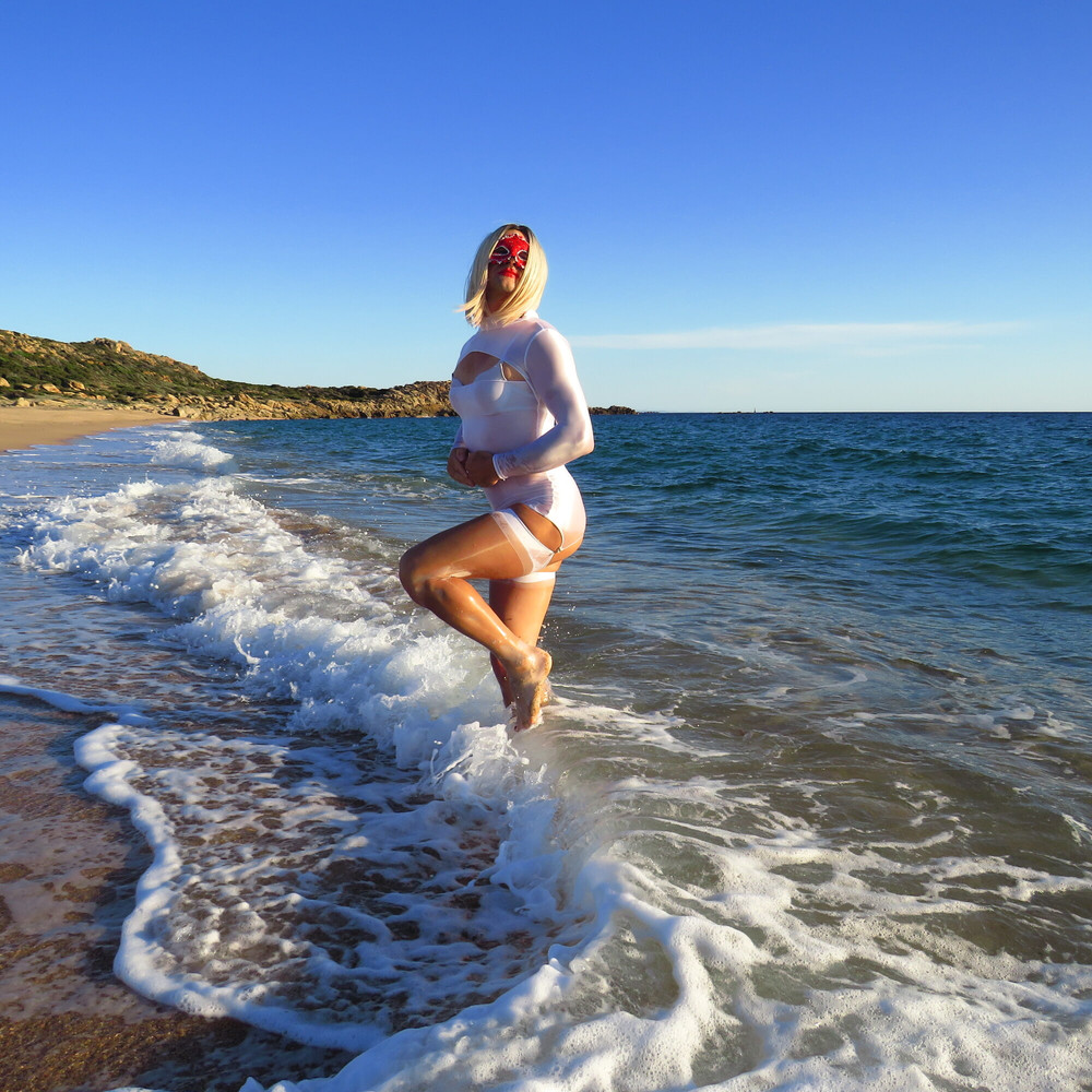 Laura on the beach, erotic photos in sexy lingerie #59
