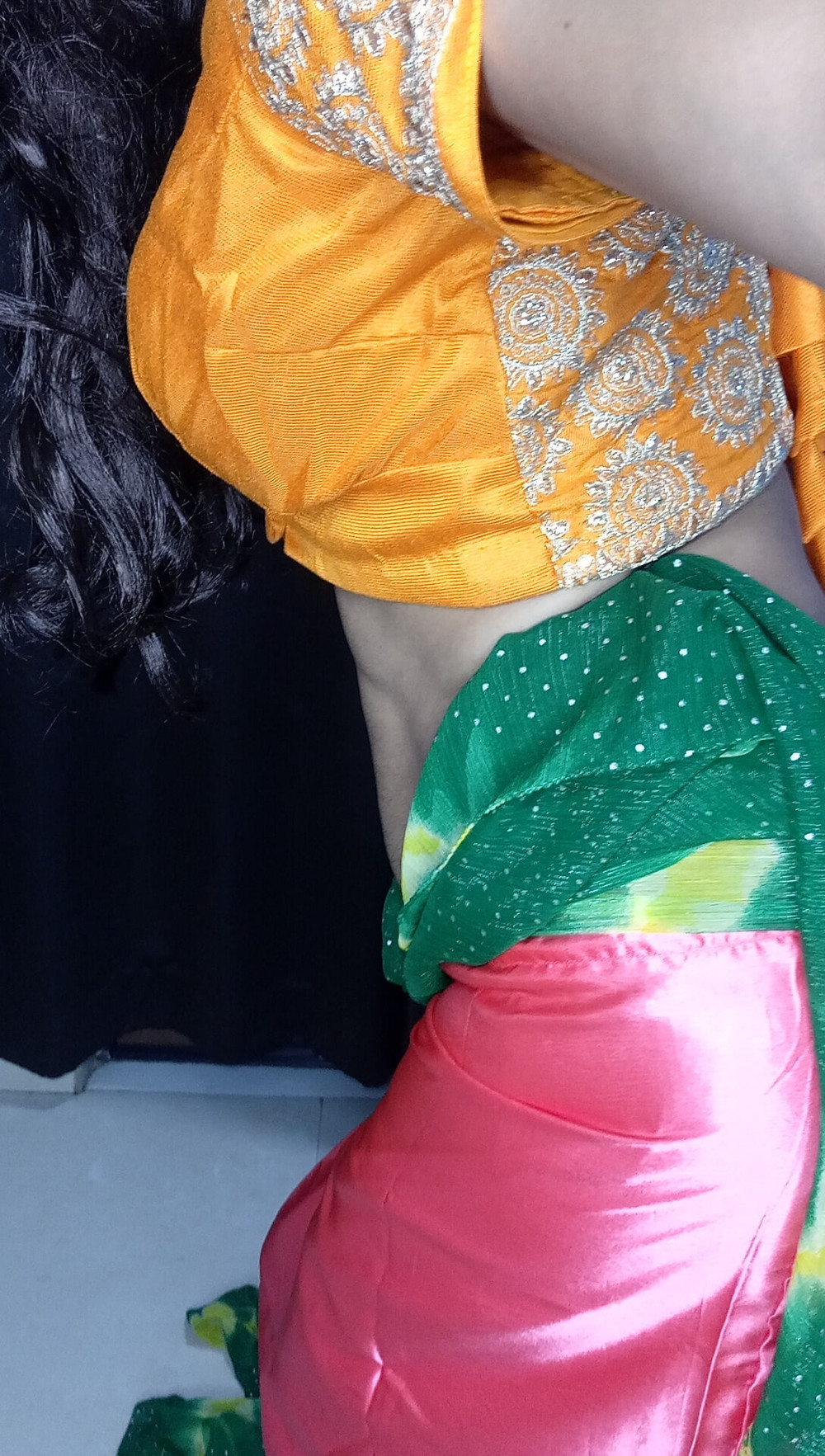 My stepmom last night wear this saree  #36