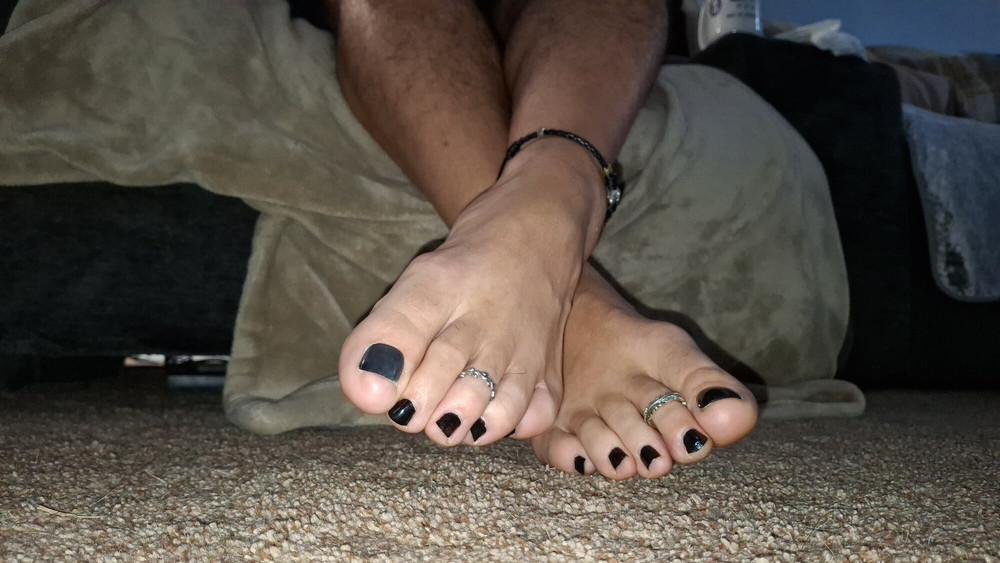 Dick and Black Painted Toes #9