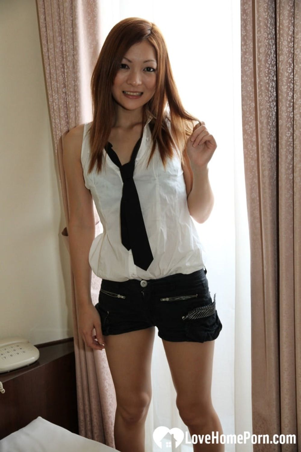 Hot Asian schoolgirl reveals her love tunnel #57