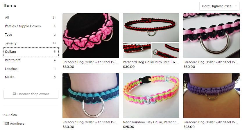 Kinky Crafty Makes  A few of the kink items I make and Sell  #4