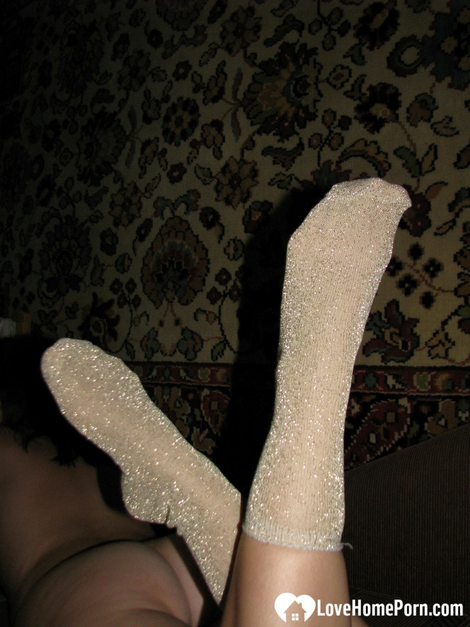 Nerdy babe keeps her sparkly socks on #22