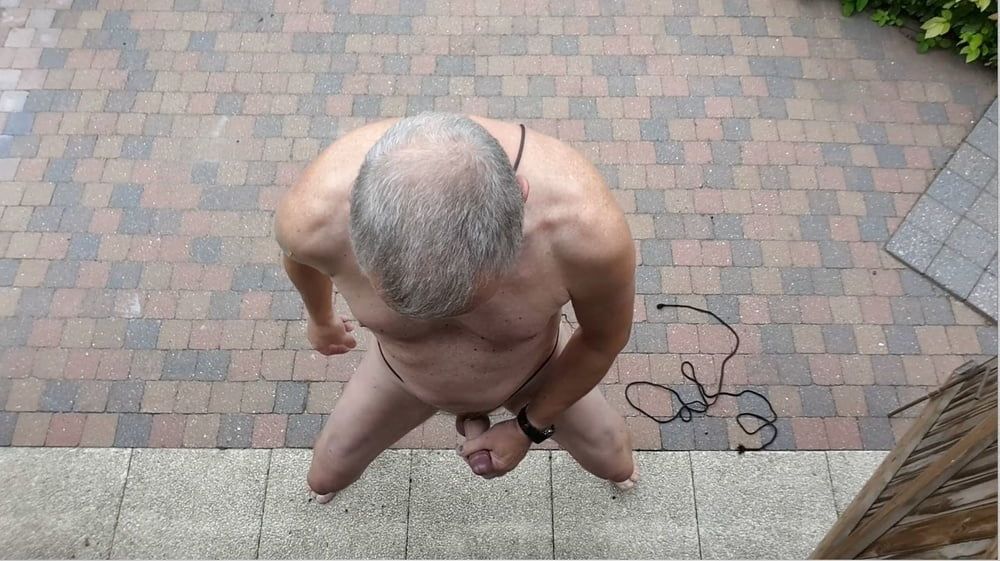 public outdoor exhibitionist bondage jerking show #52