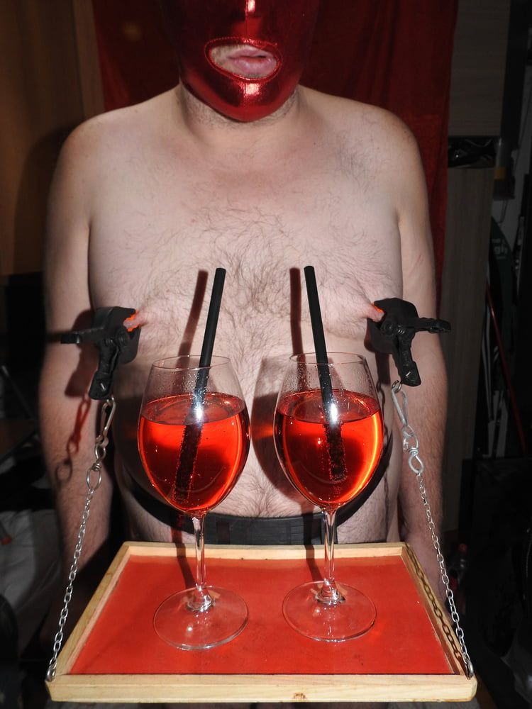 Served Spritz with Nipple Tray and Weight in my Balls #8