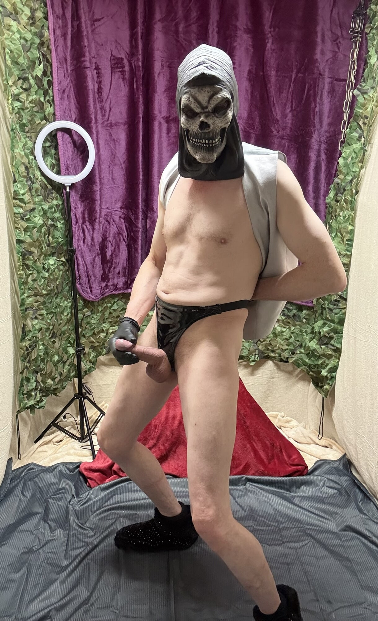 Sexy Cock Show With PVC Panties  #10