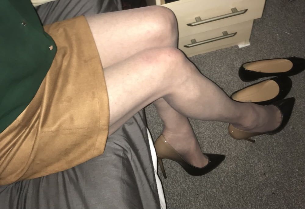 Heels nylons cock #37