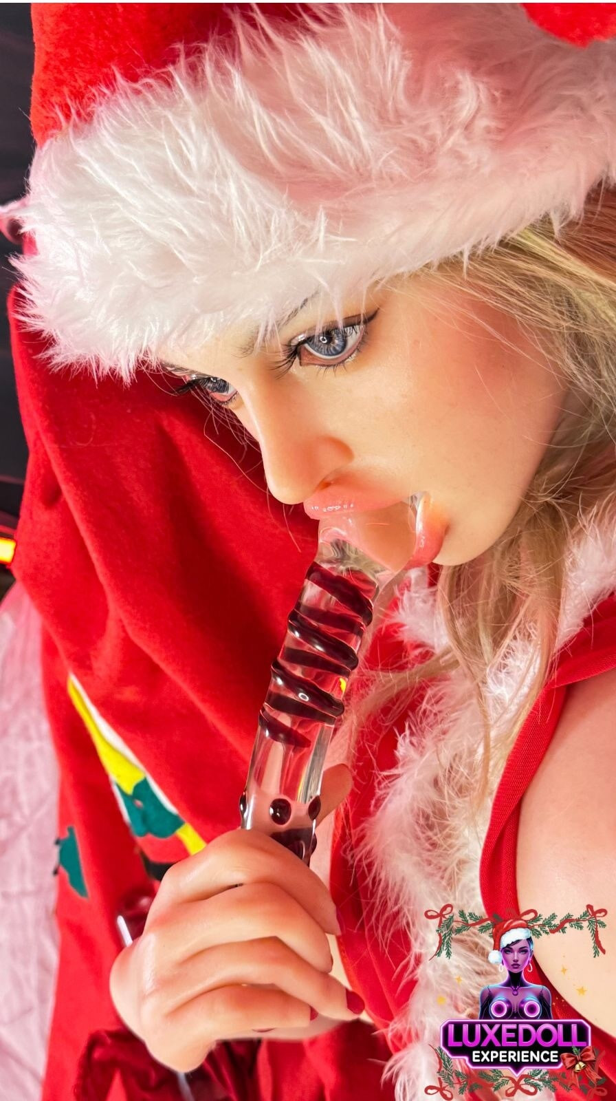 Isabella Xmas Real Sex Doll 4K POV Candy Cane Tease #28