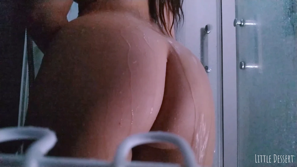 SEXY college girl in the shower SPANKING her ASS really HARD #6