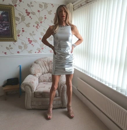     alessia travestita silver party dress         