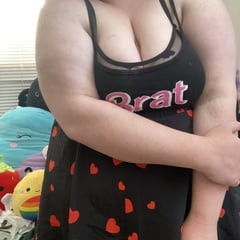 BBW BRAT WITH HEART LINGERIE STRIPS