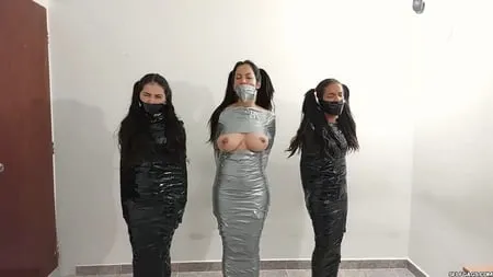 mummified milf and her two girls selfgags         