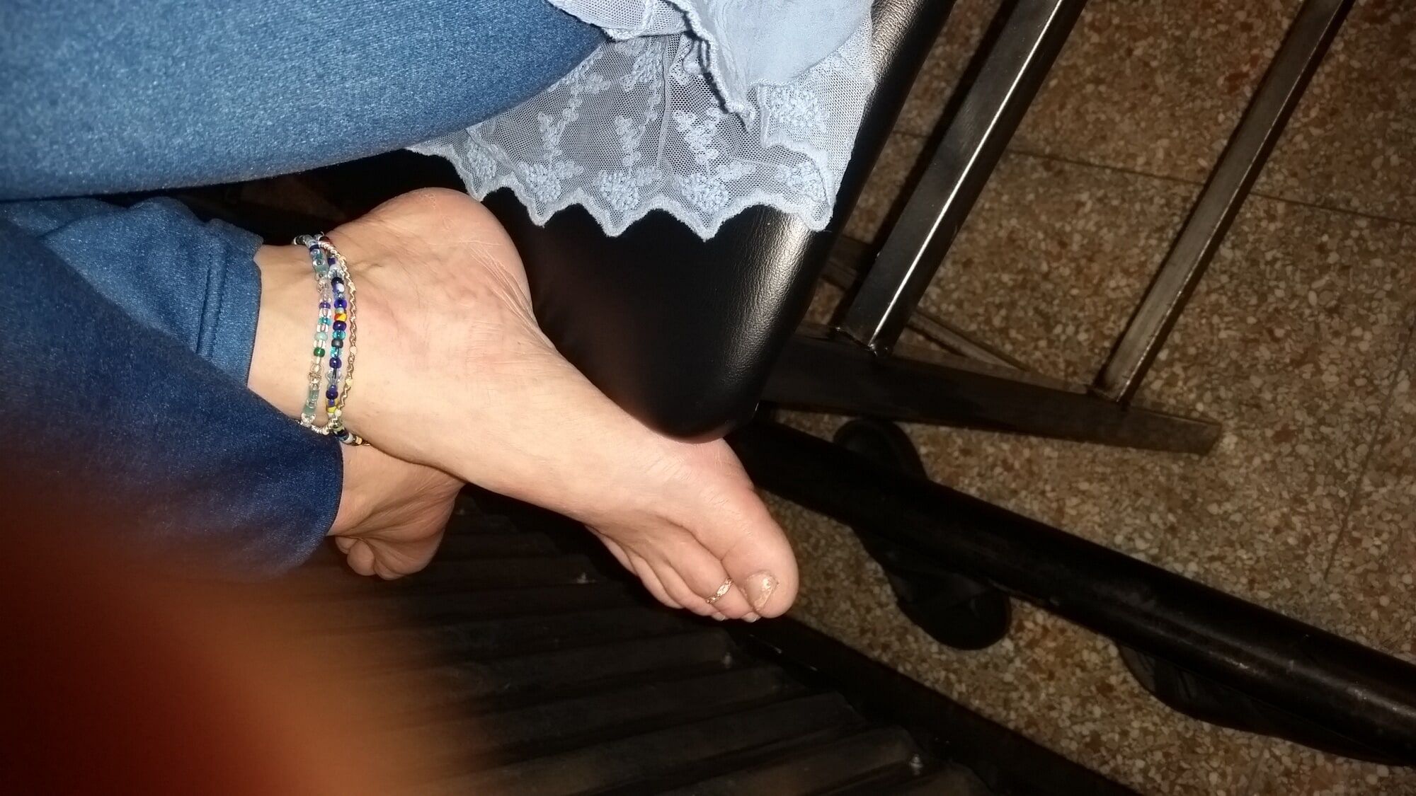 Taking feet pictures at a hotel #4