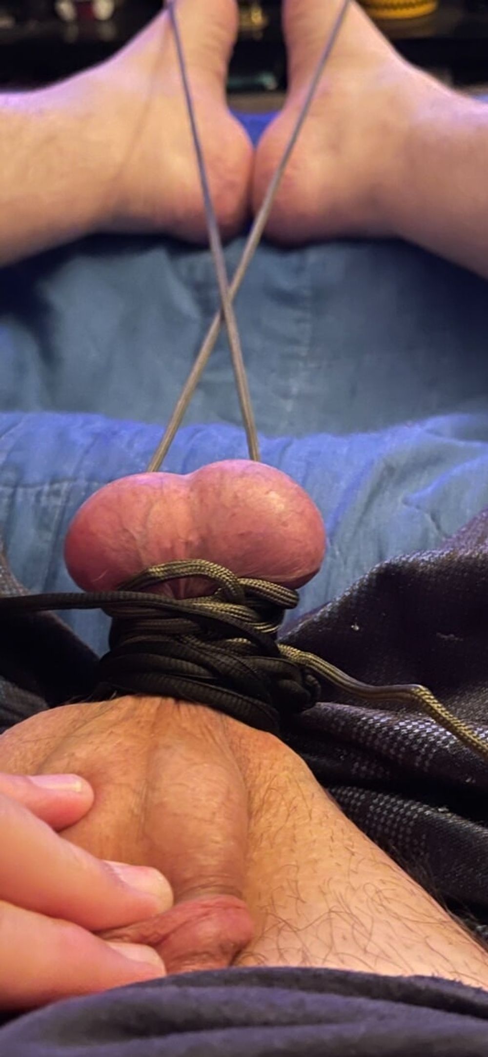 Balls bondage beating #6