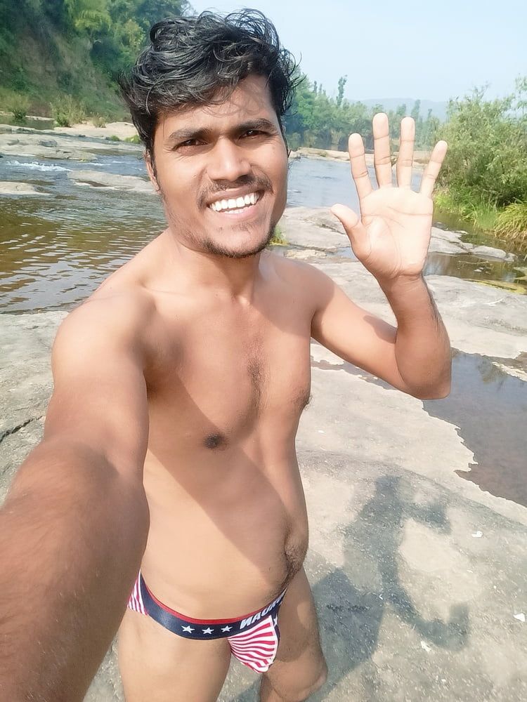 Hot photos shoot in river side bathing time  #29