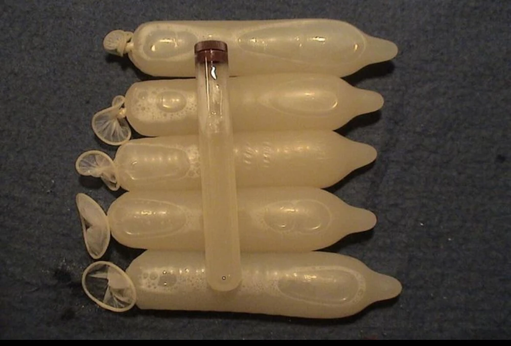 Frozen cum and cumfilled condoms #2