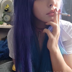 Cute Anime Girl smoking a cig