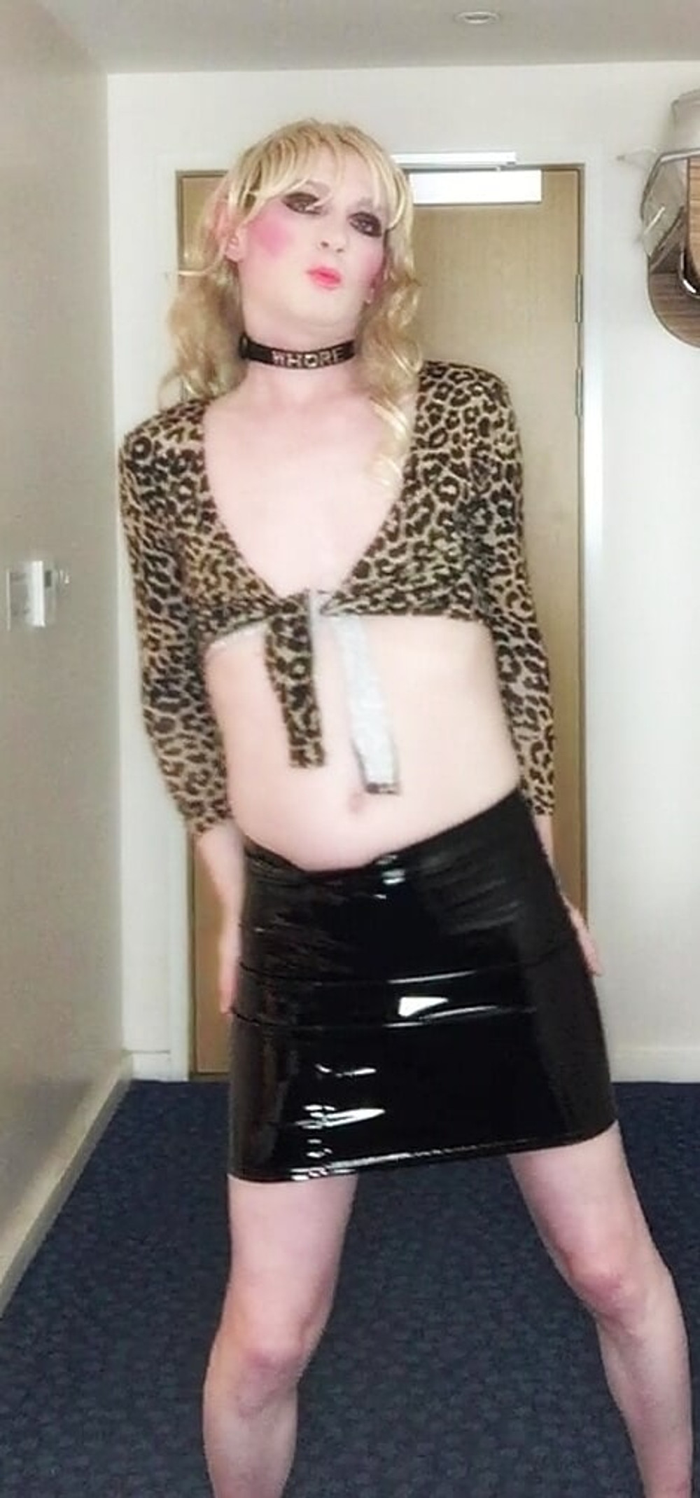 Sissy in leopard print top #34