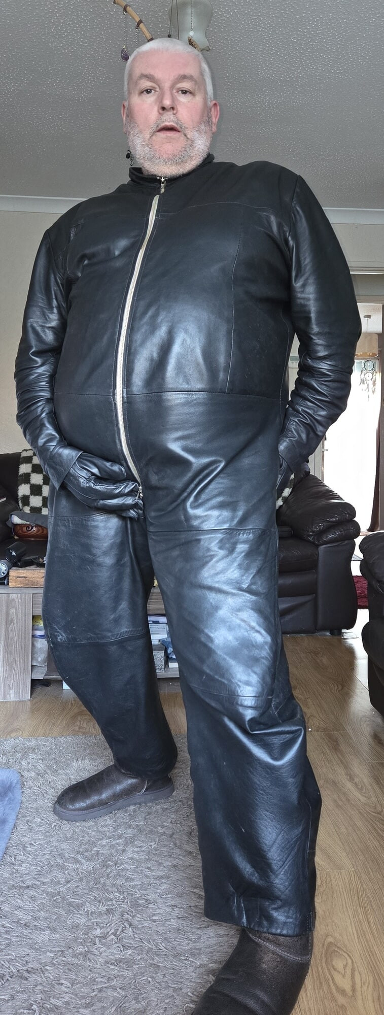 Lovely leather overalls #32
