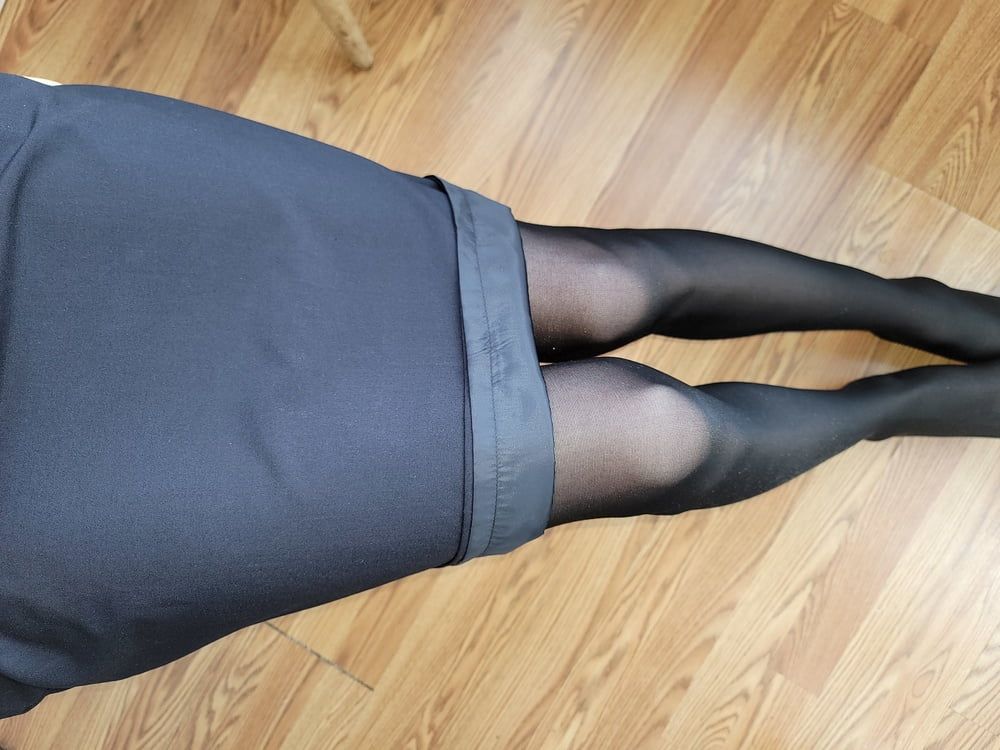 Flight Attendant Skirt with Sliky lining and Pantyhose  #21