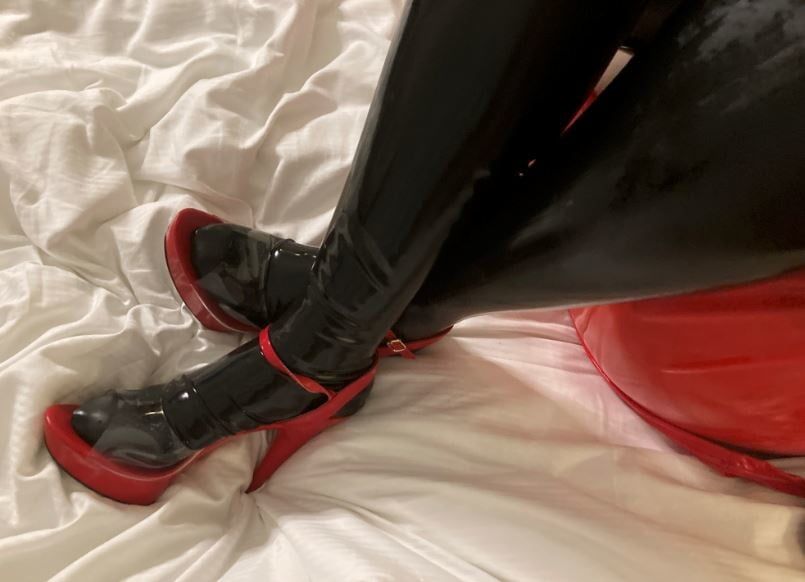 Black and Red Latex Fetish Couple #4