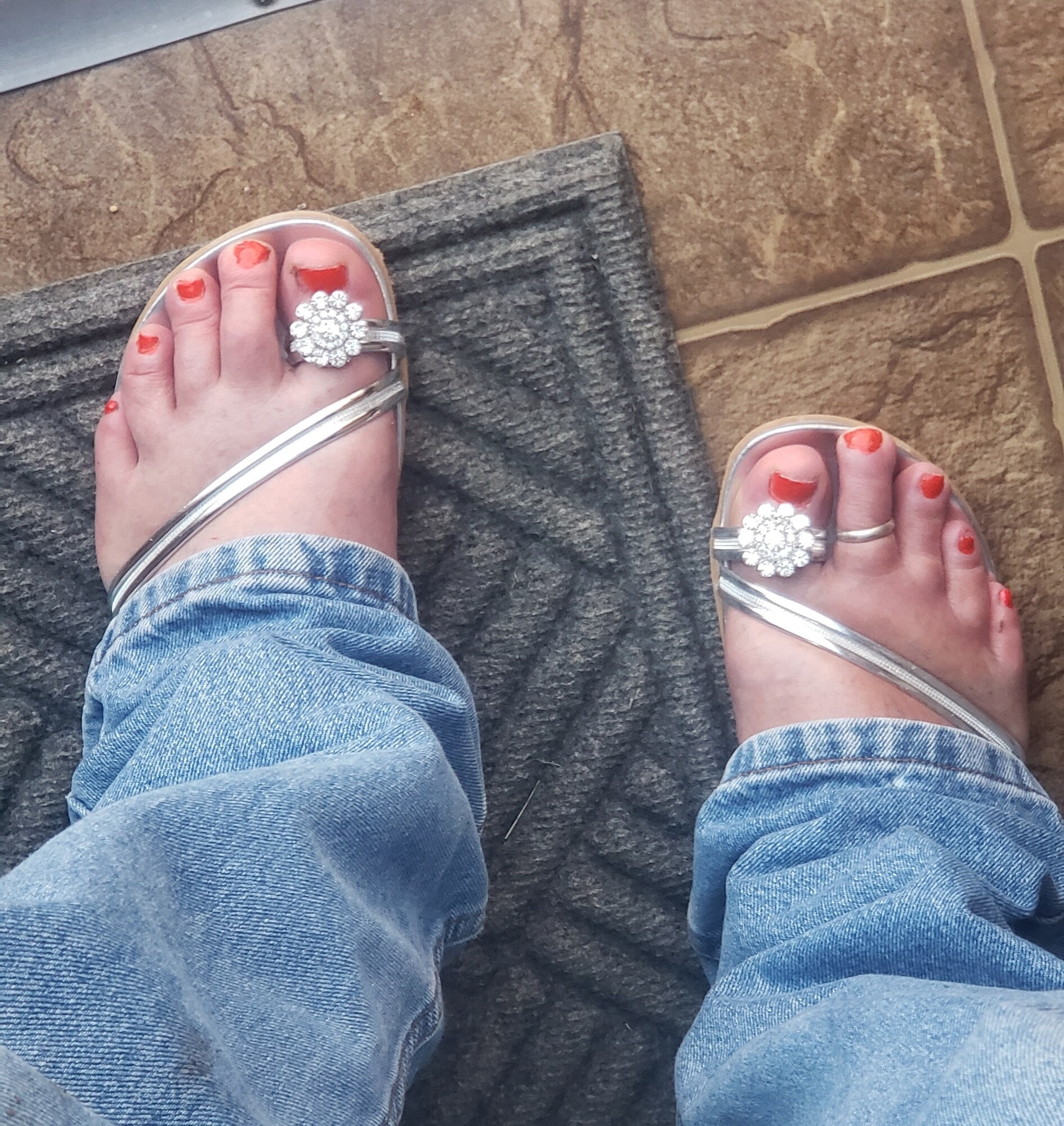 Painted toes