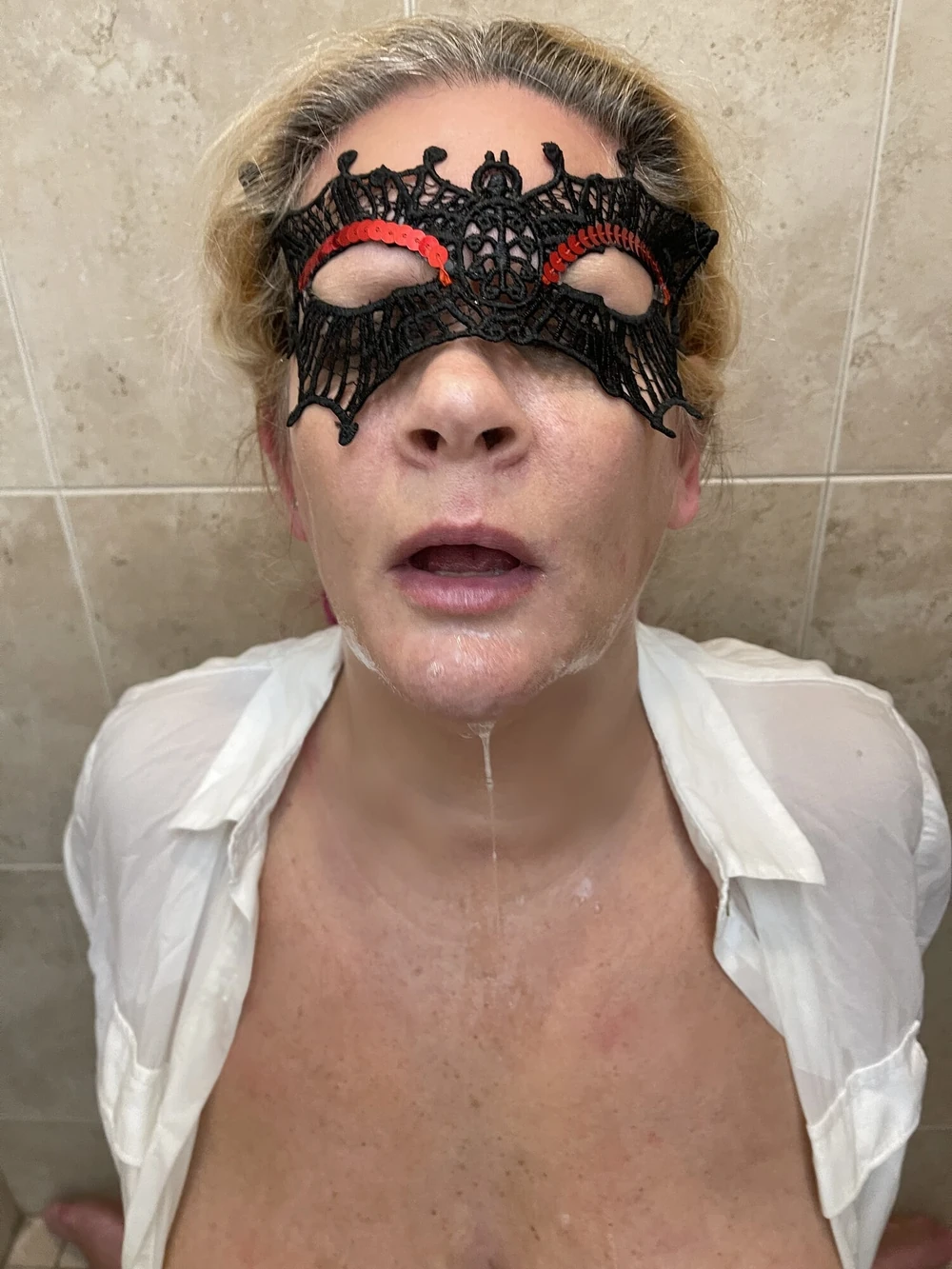 Fully dressed slut first time  pissed  on  #4