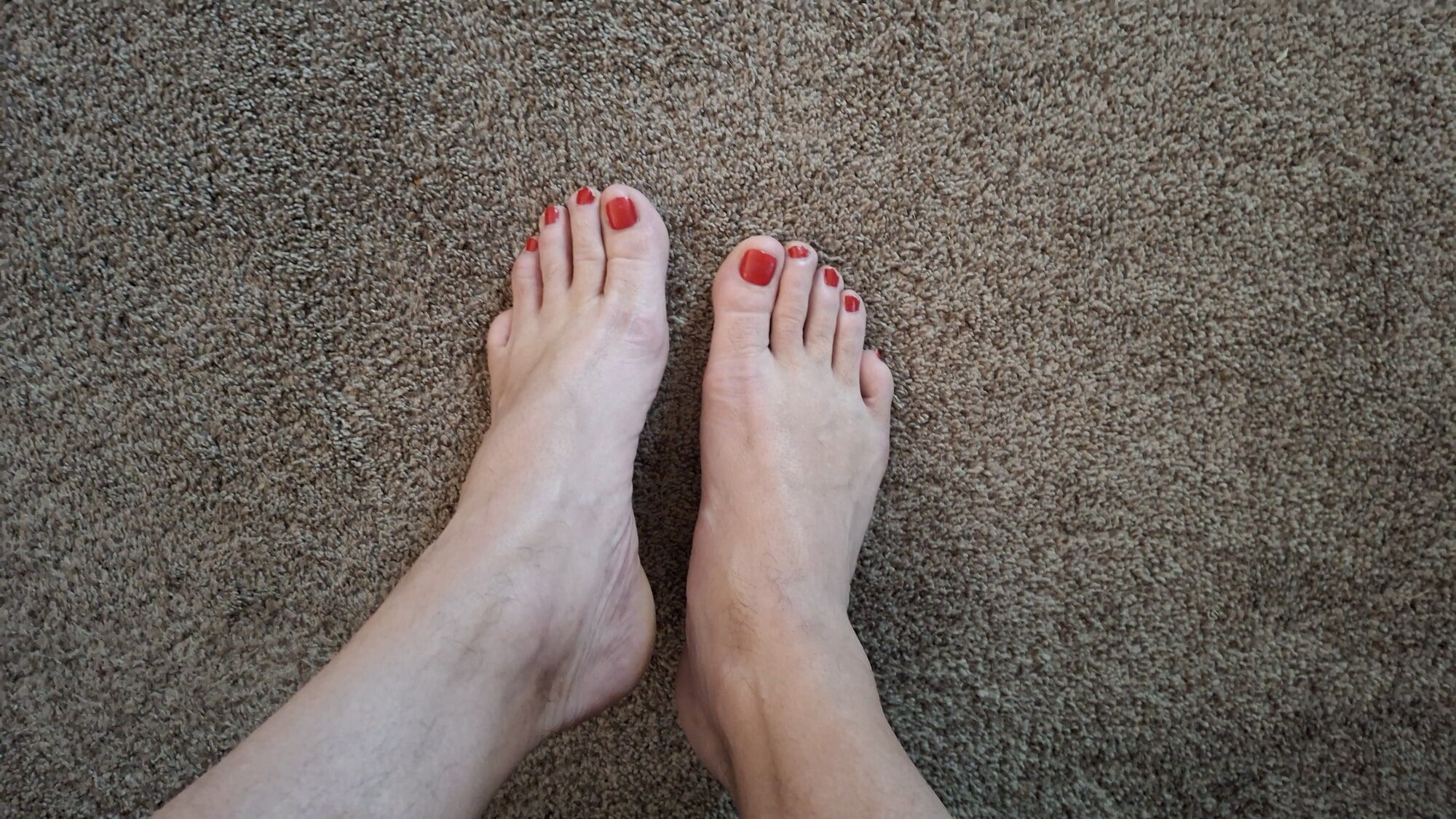 My toes painted red #9