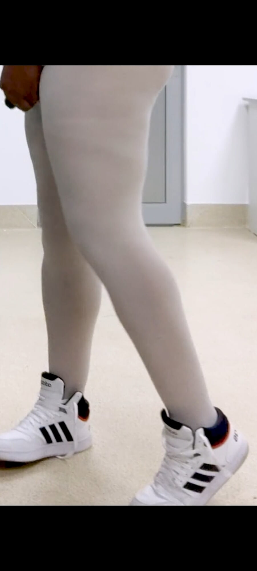 Legs in white pantyhose #8