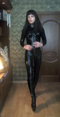 latex catsuit         