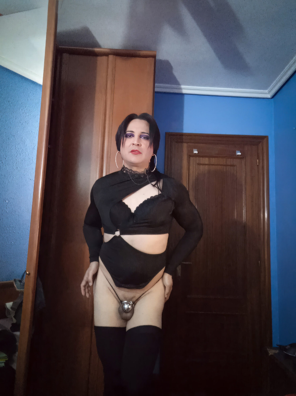 sissy taniax in black bodysuit,January 2024 #9