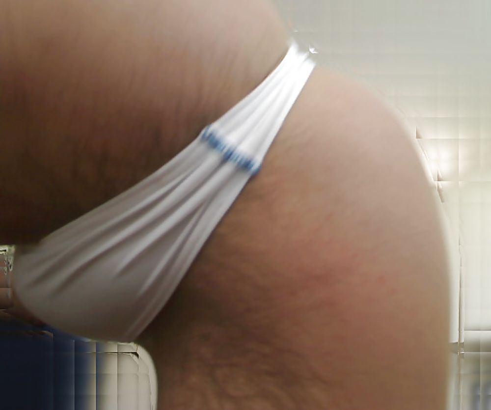 Pathetic: Dick in white Realise Swimsuit with Pantyhose #4