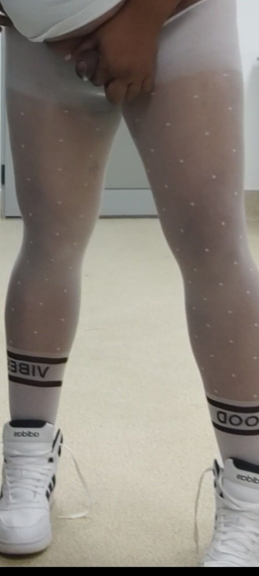 A pair of white dots pantyhose #3