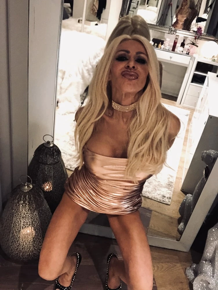 Secret Slut in a Gold Dress #5