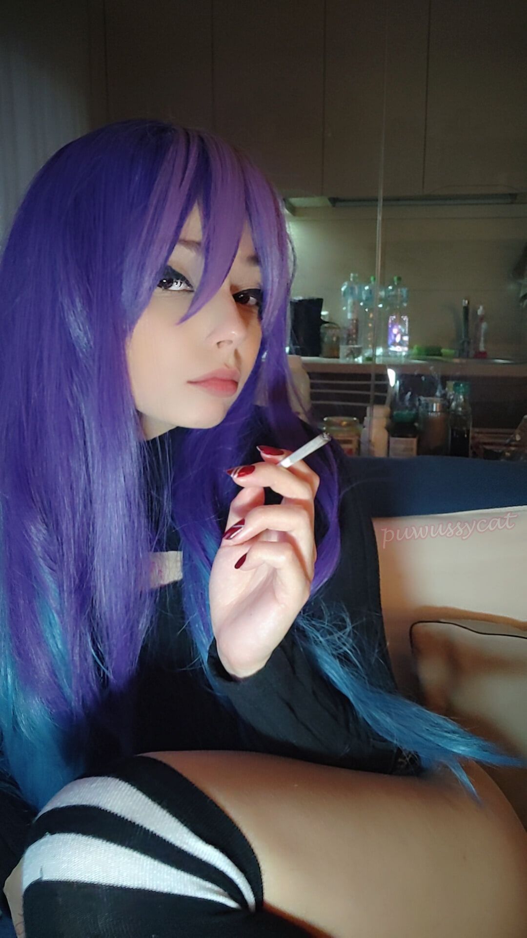 Adorable Egirl Smoking