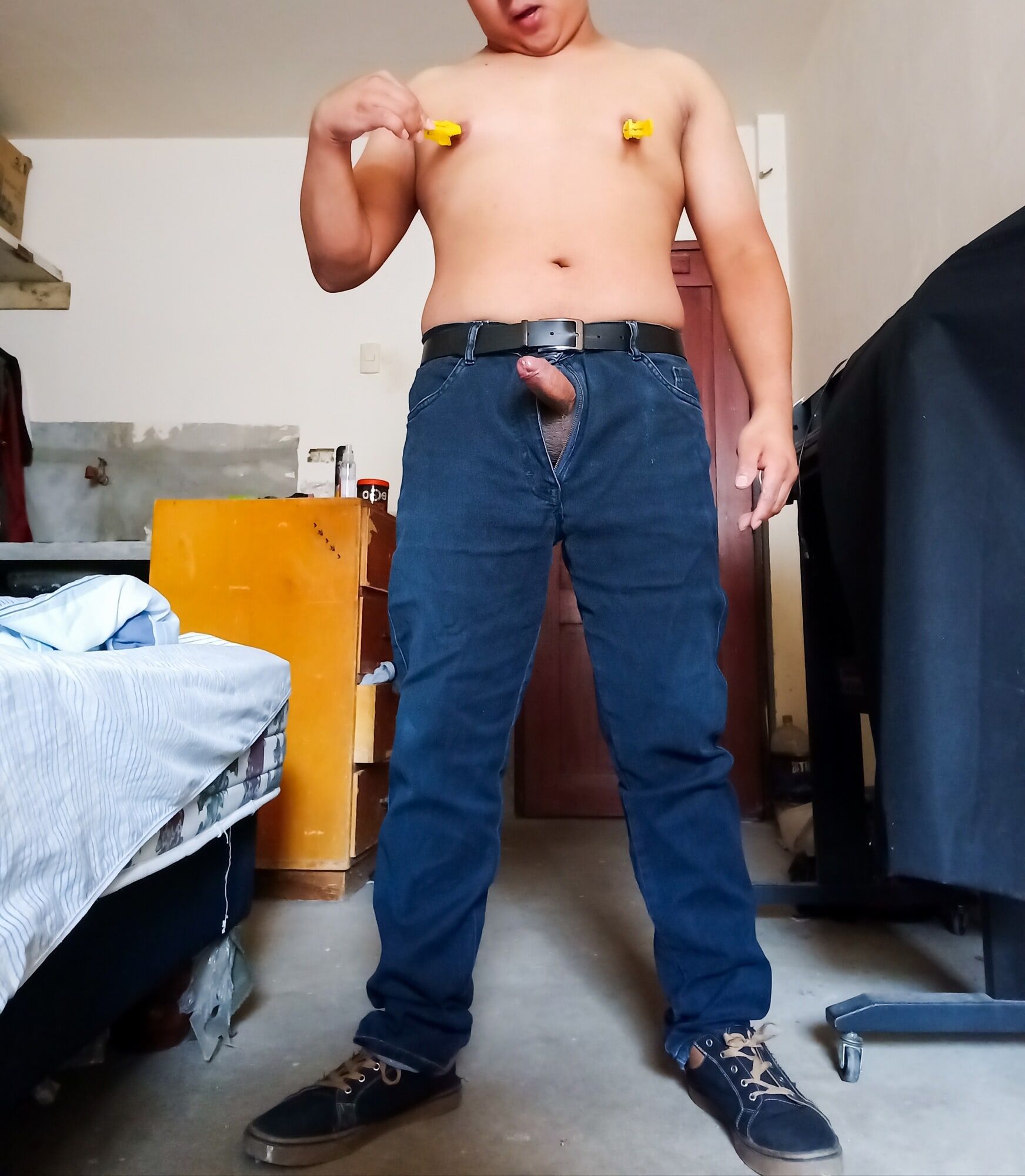 Torturing the Nipples and Playing with my rich cock 01 #23
