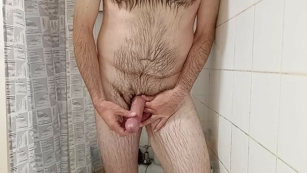 Rockard Daddy in the Shower Playing with Hard Cock #11
