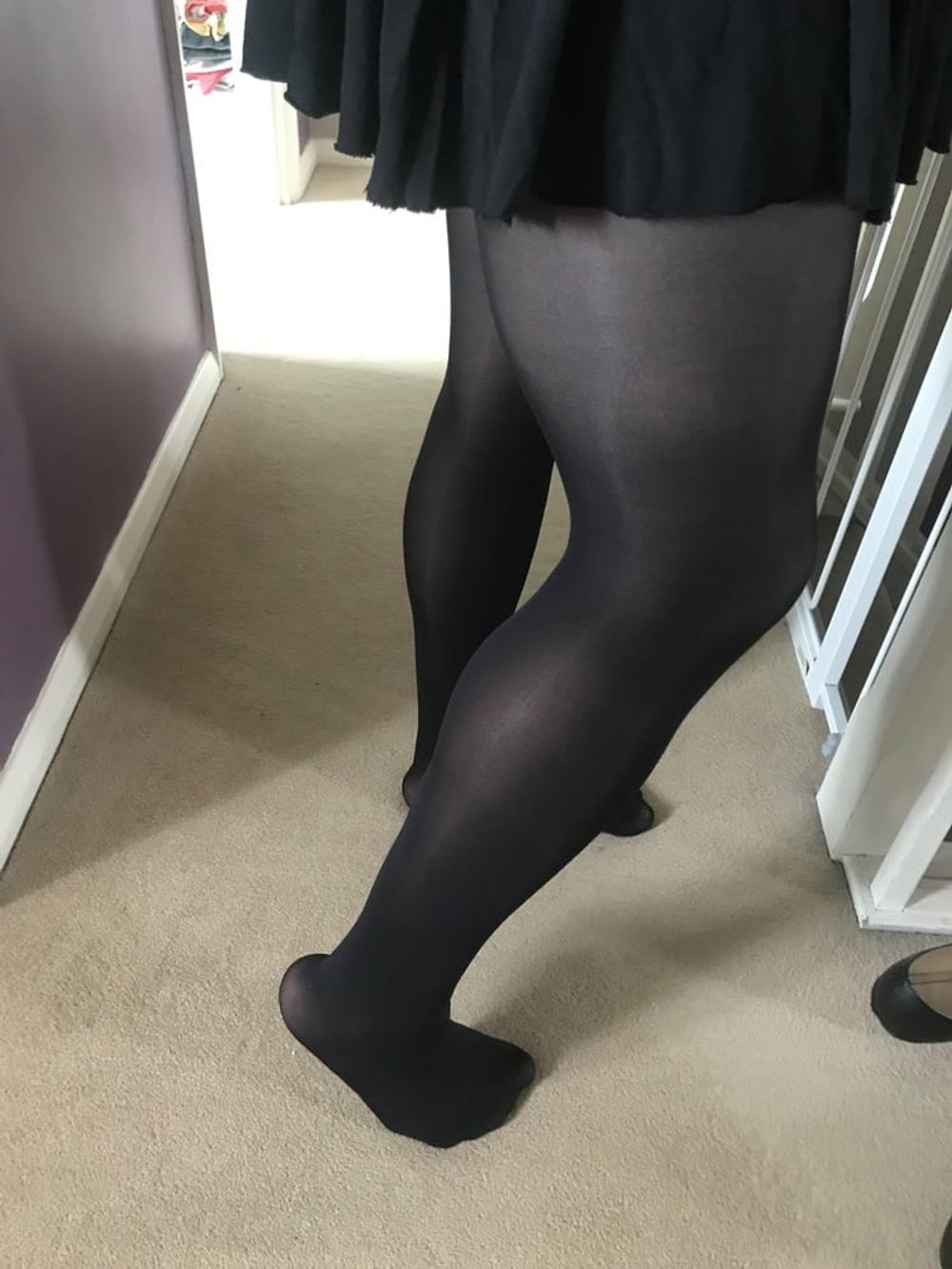 My arse in sexy black pantyhose #12