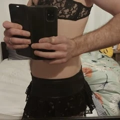 Wearing black dessous