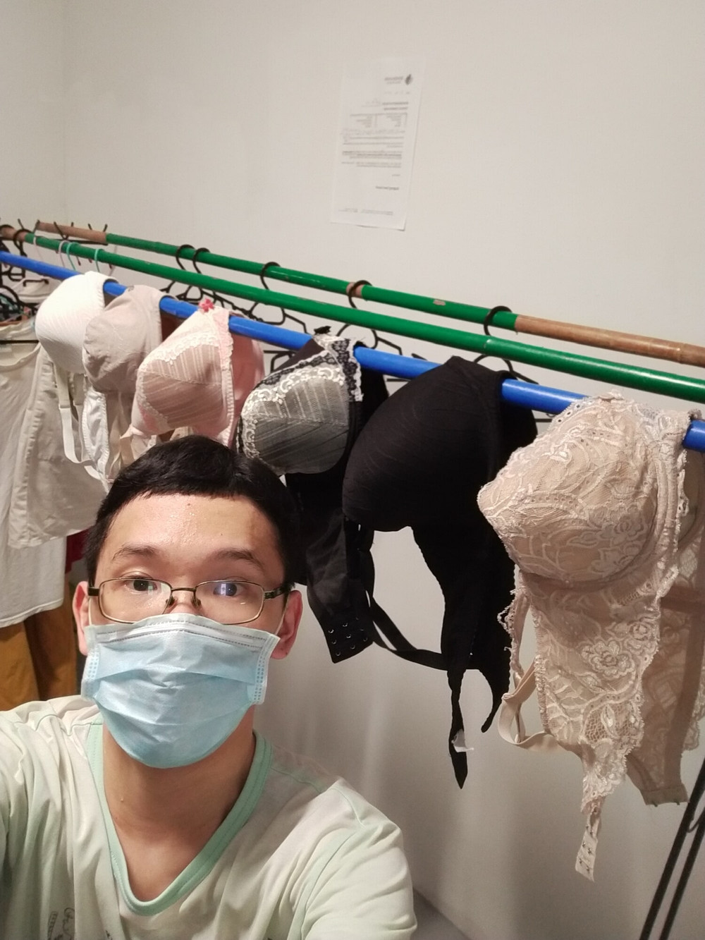 Selfie with 6 gigantic bras. Wacoal F80. #16