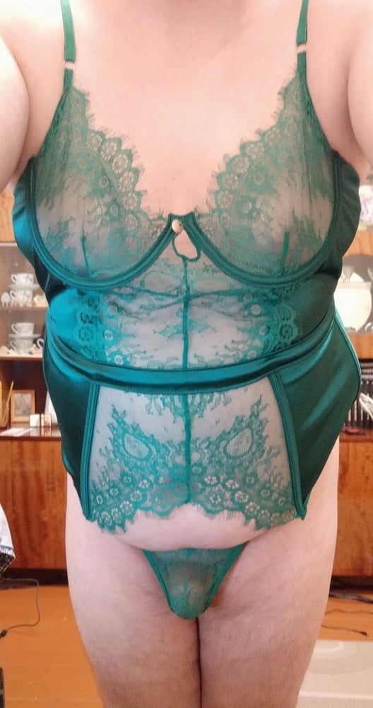 my new green lace corset #18