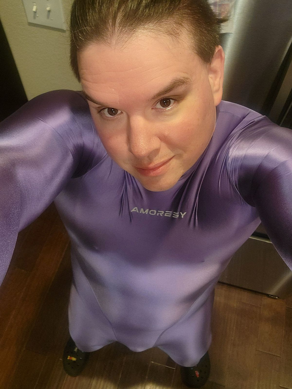 Spandexguy01234 purple Leohex bodysuit  #5