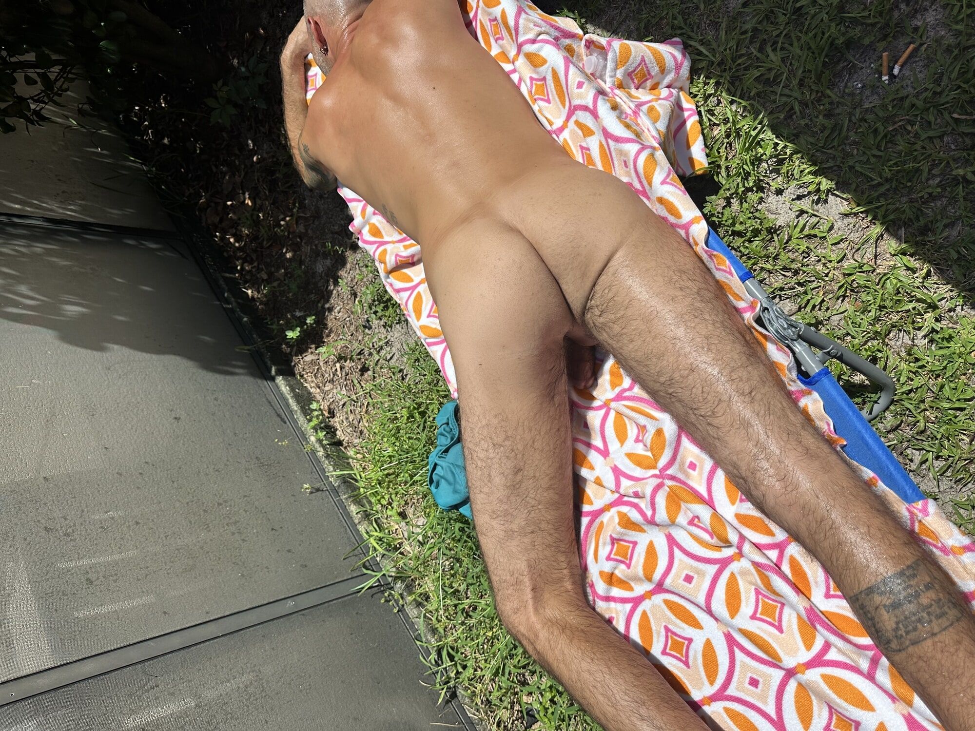 Husband Tans Naked #5