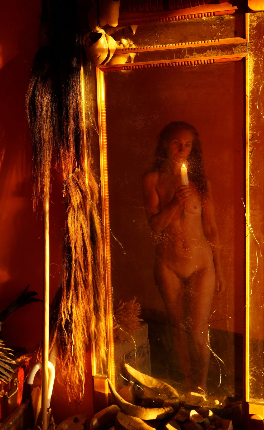 With Candle In antique Mirror #3