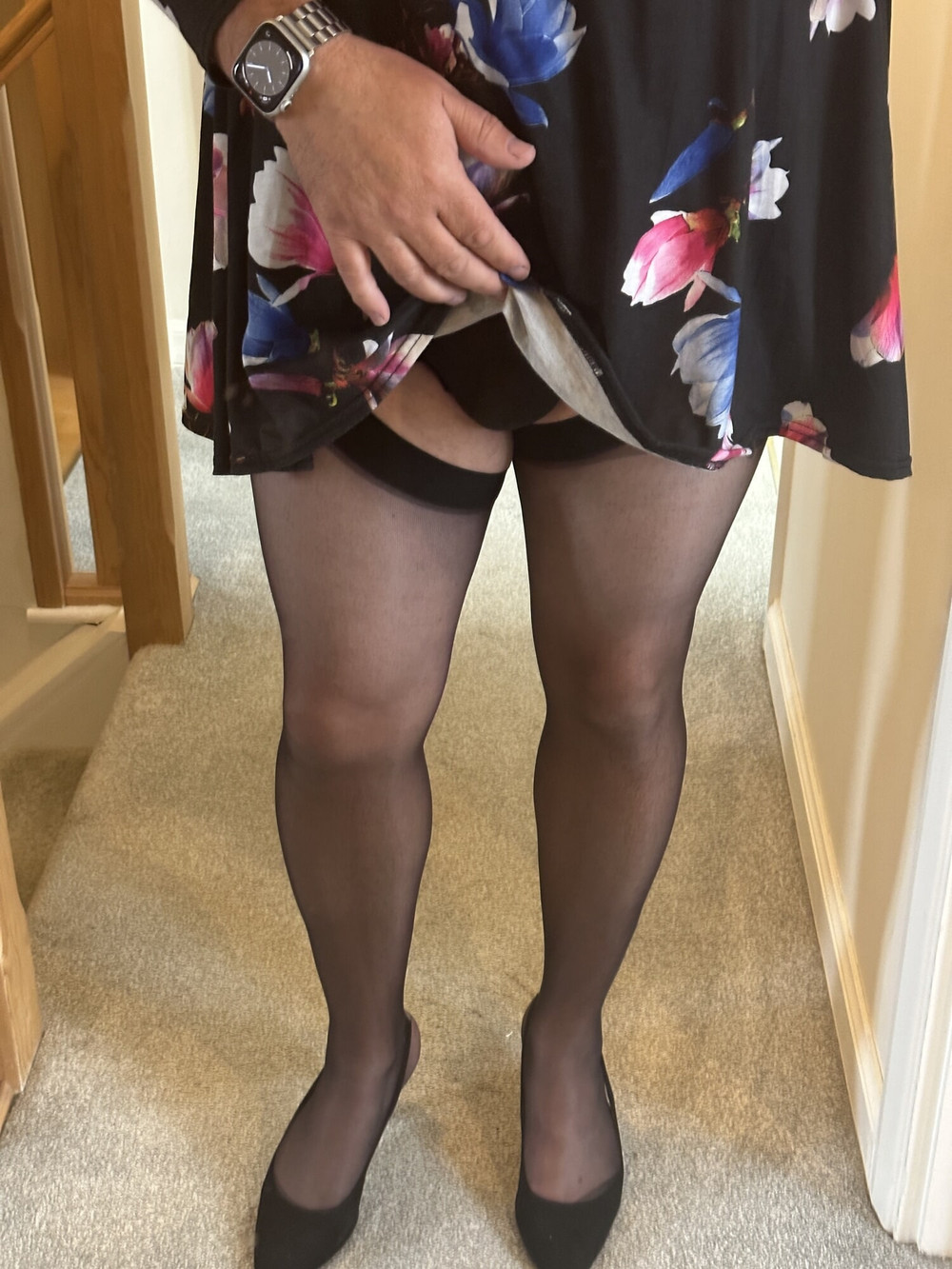 Sexy Sissy Crossdresser wearing underwear of Black Stockings #6