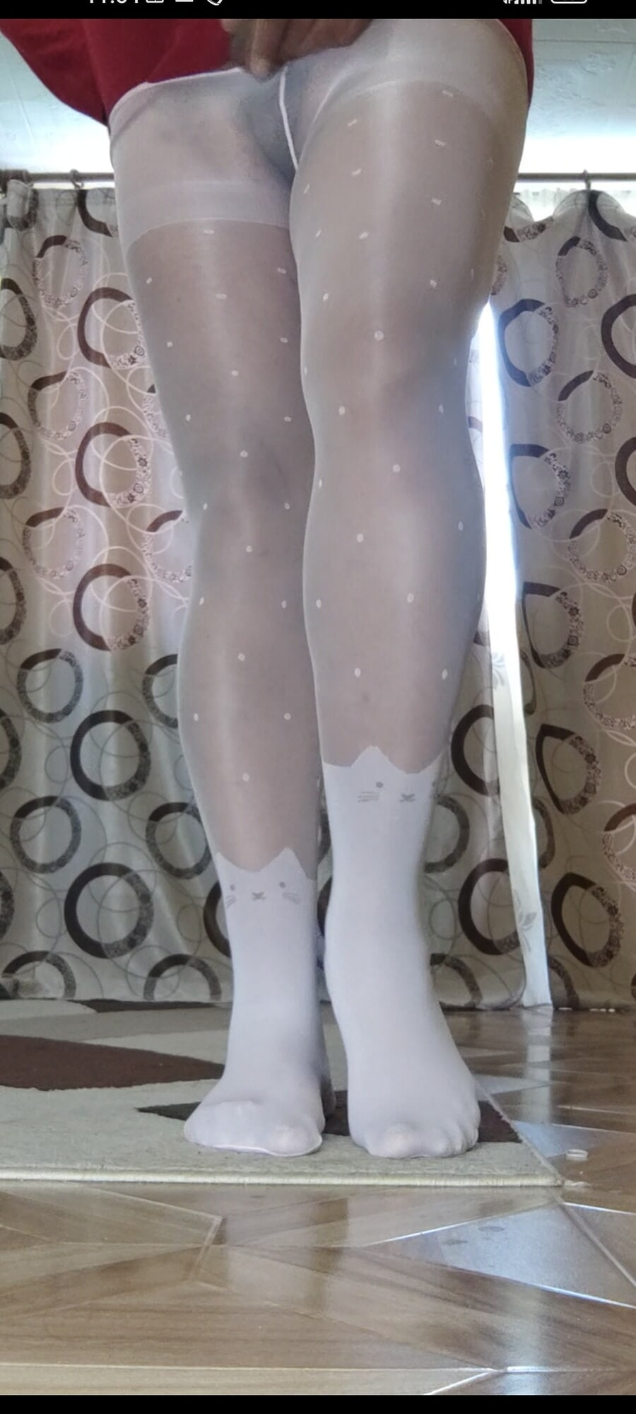 White pantyhose for teen #2