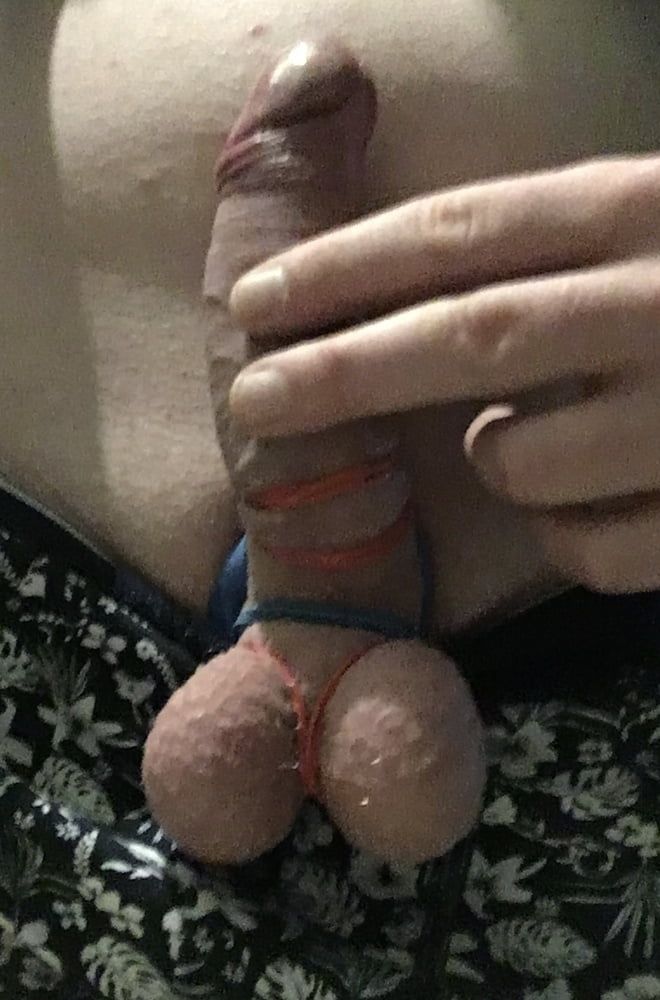 Cock And Ball Bondage With Rubber Bands #14