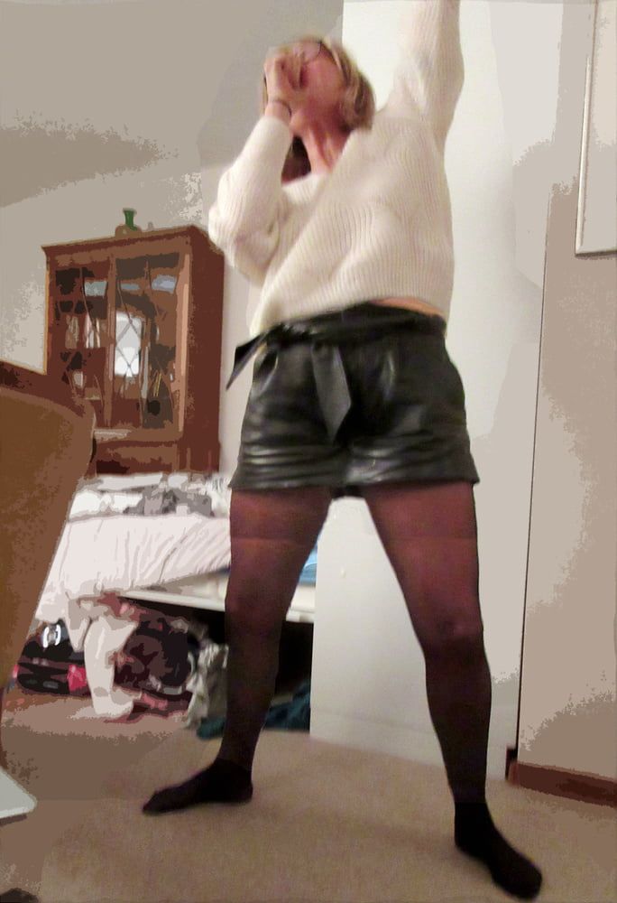 Wife's pantyhose of New Years eve #11