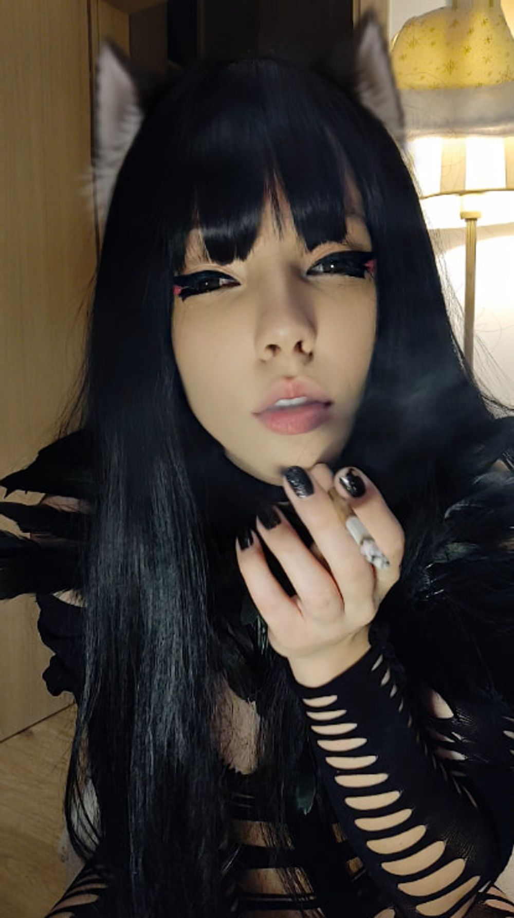 Goth puwussycat smoking #8