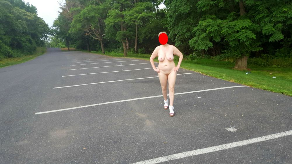 naked parking lot walk #41