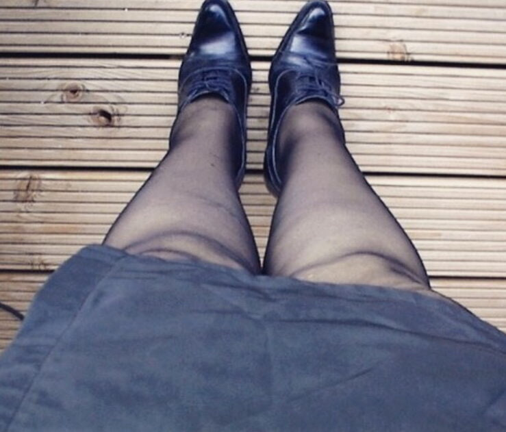 Stramme Waden in Nylons